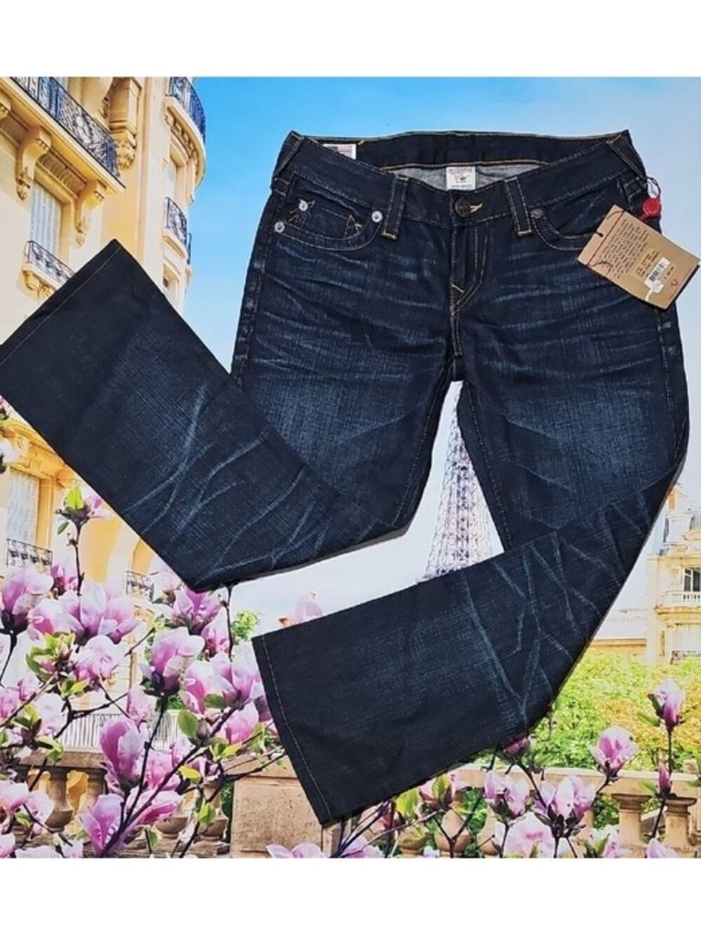 True Religion Dark Indigo Straight Leg Jeans Tony Size 28 New